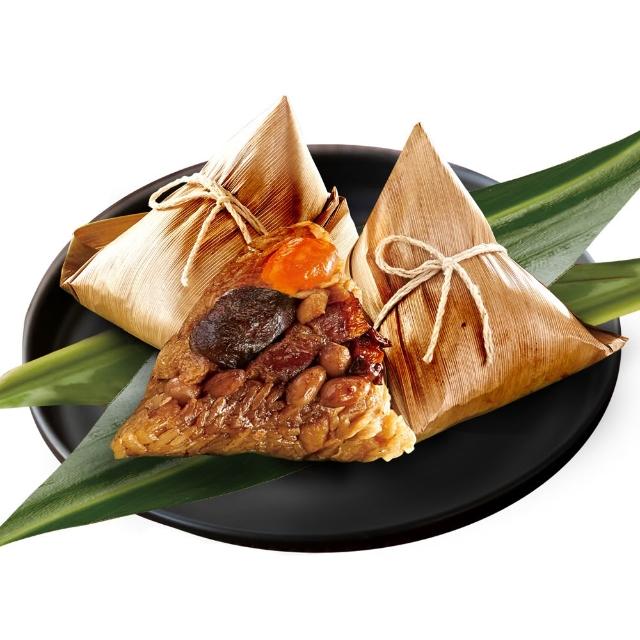 【呷七碗】呷七碗X小王煮瓜 黑金蛋黃控肉粽4入x2袋(180g*4顆/袋x2/端午節肉粽．賞星鮮嚴選)