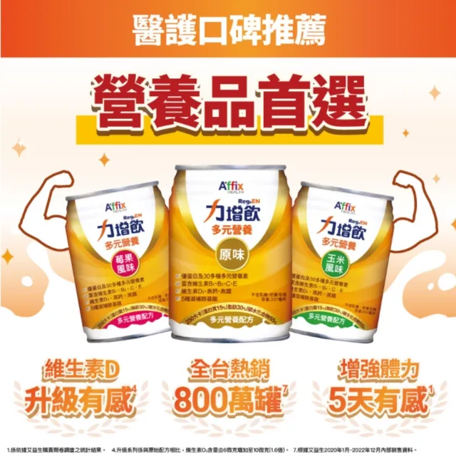 【Affix 艾益生】力增飲 多元營養 237ml 口味任選 2箱組(24罐/箱)