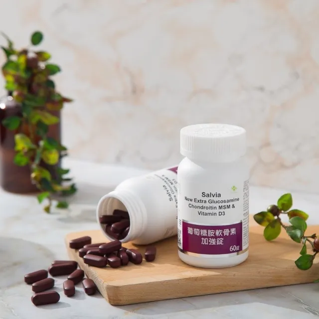 【SALVIA】Salvia葡萄糖胺軟骨素加強錠6瓶共360顆(美國加強版配方 將六大關鍵營養完美揉合)