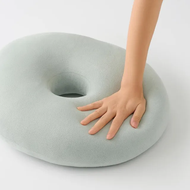 【MUJI 無印良品】甜甜圈抱枕 寬45x長45x寬度/厚度20cm(2入組)