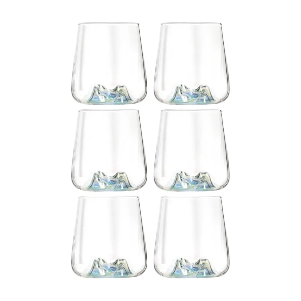 【日本FOREVER】日式酒杯/玻璃杯/秋名山杯/觀山玻璃杯/威士忌杯410ML(6入組)
