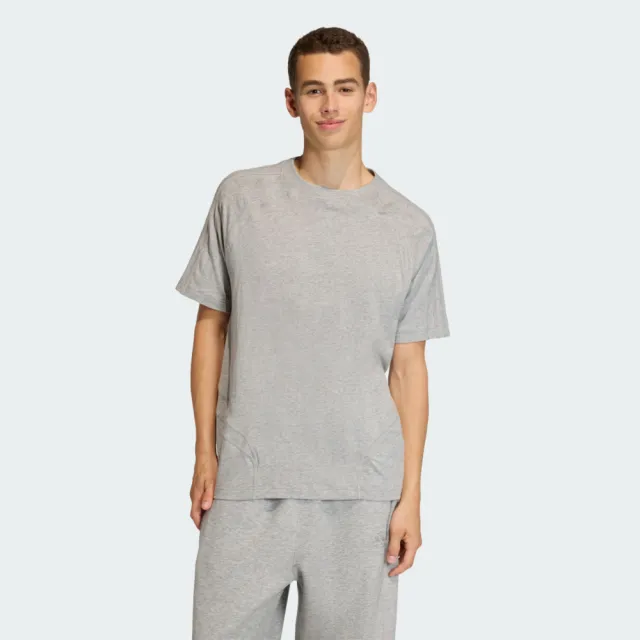 【adidas 愛迪達】Cutline Co Tee 男 T恤 運動上衣 休閒短袖 灰 亞版(KE0712)
