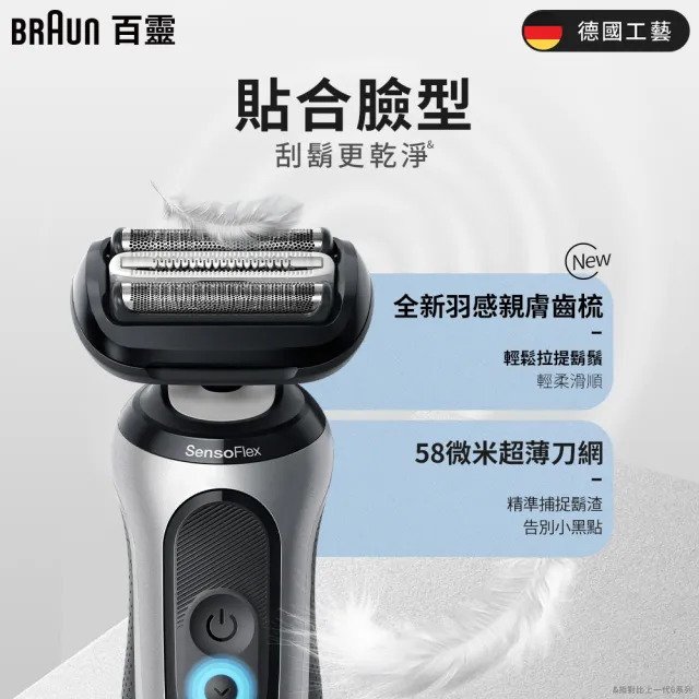 【BRAUN 百靈】6系Pro靈動貼膚電鬍刀 62-S1200s