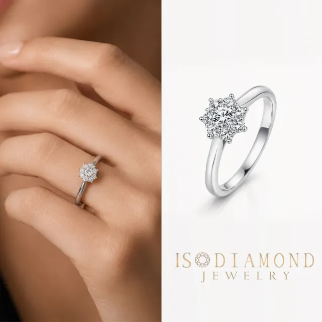 【IS DIAMOND】鑽石戒指 雪花 (培育鑽石)