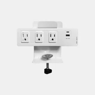 【FUNTE】電動升降桌專用｜ 桌用型延長線 - 3插USB+Type C 兩色可選