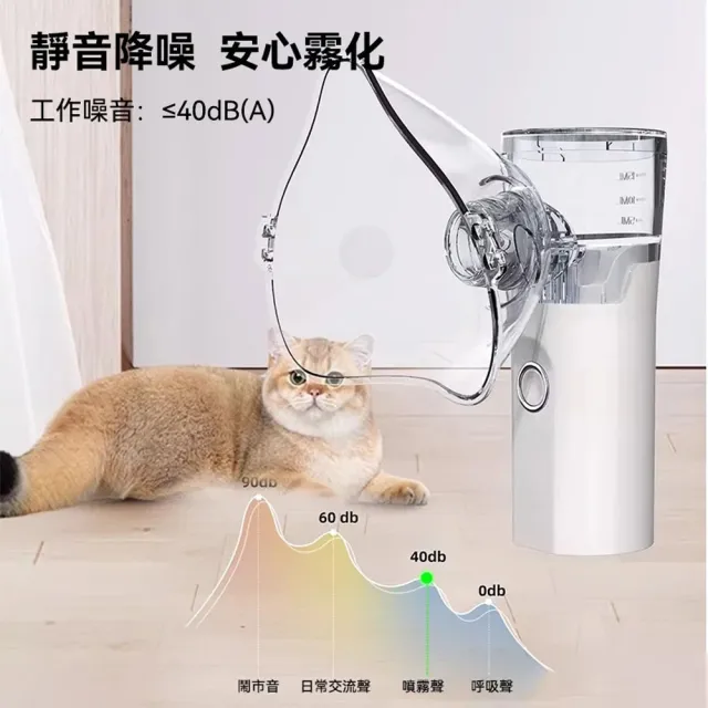 寵物霧化機 寵物加濕器 寵物噴霧器 貓咪霧化器（充電款）(多擋可調/靜音霧化/貓狗通用)