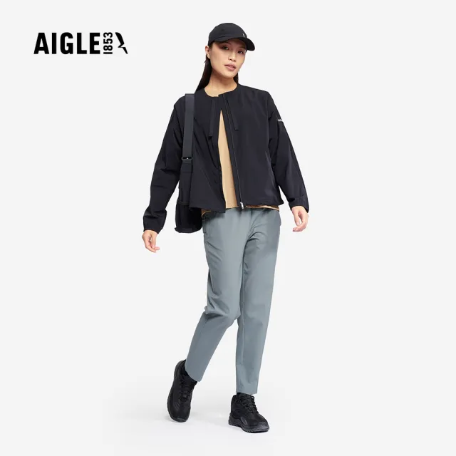 【AIGLE】女 抗UV防潑九分褲｜AG-5P270(抗UV 防曬 防潑水 女褲 彈性褲)