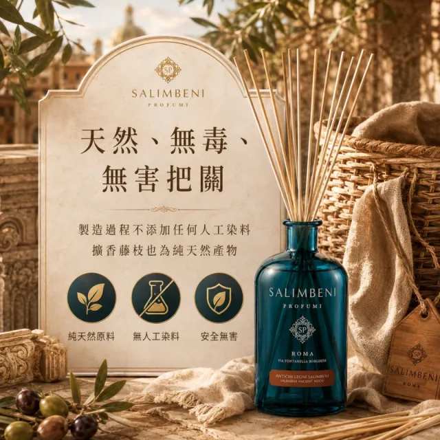 【SALIMBENI 薩林貝尼】經典系列 擴香禮盒 100ml(室內香氛/居家擴香/擴香瓶/禮物)