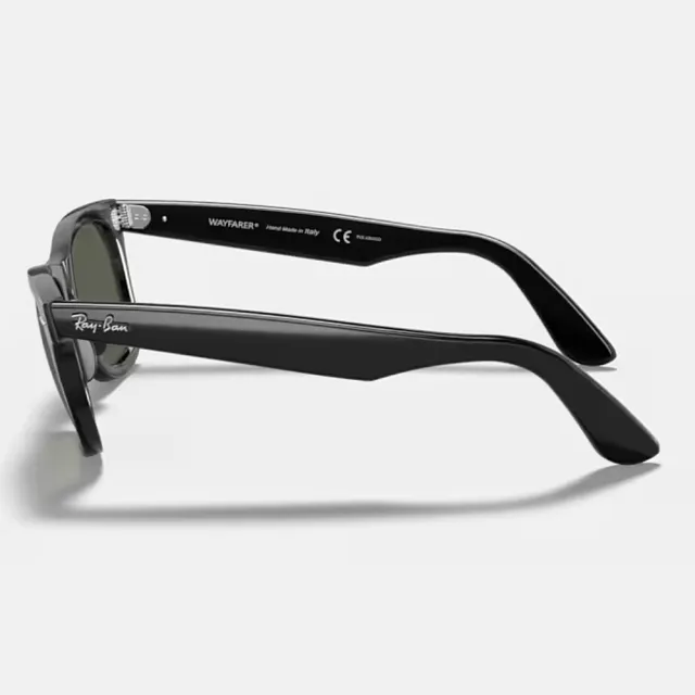 【RayBan 雷朋】Wayfarer偏光黑色膠框抗UV太陽眼鏡(RB2140F-901/58 52mm 54mm 偏光鏡片)
