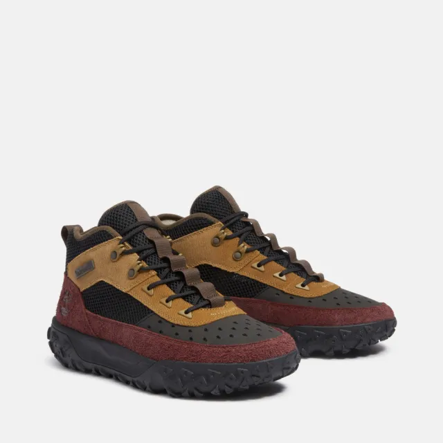 【Timberland】男款灰黑色Motion 6中筒健行鞋(A6CW1A6M)