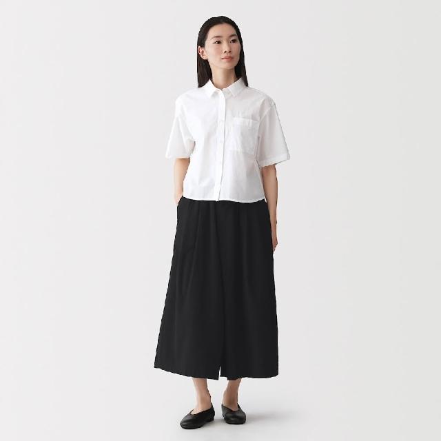【MUJI 無印良品】女涼感褲裙(黑色/灰格紋/藍格紋)