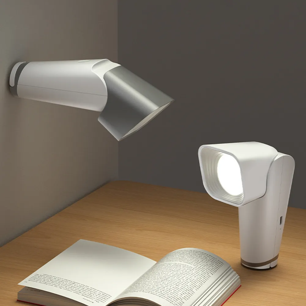 【YUNMI】多功能折疊護眼檯燈 LED檯燈 USB充電 三檔可調節 閱讀檯燈 宿舍床頭燈 手提應急燈 戶外手電筒