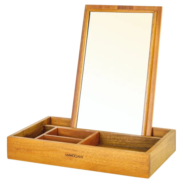 【Mahogany 瑪荷尼家具】免組裝 32X20X6  盒鏡  全原木桃花心木 化妝鏡 ART-E08