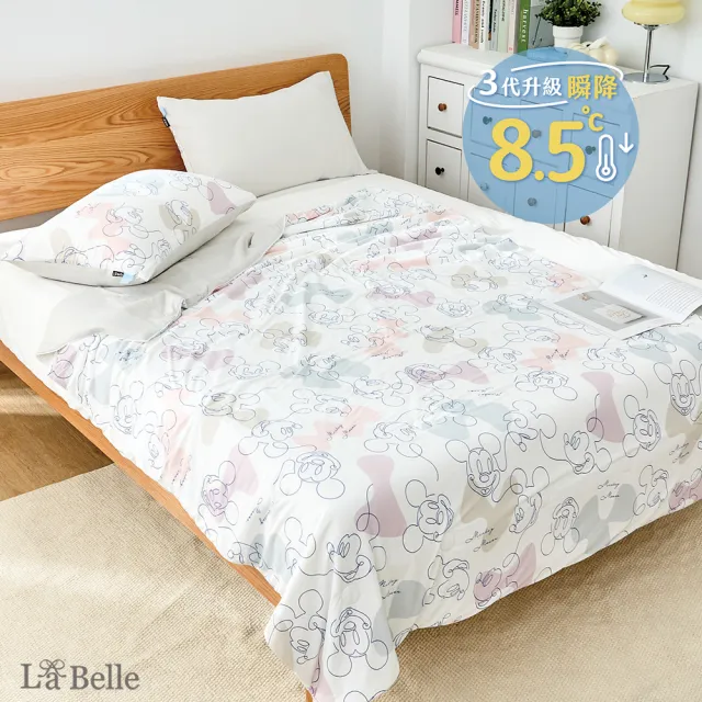 【Great Living 格蕾寢飾】迪士尼正版授權 ICECOOL 眠綿冰涼被枕頭組(怪獸電力公司/小熊維尼/米奇 任選)