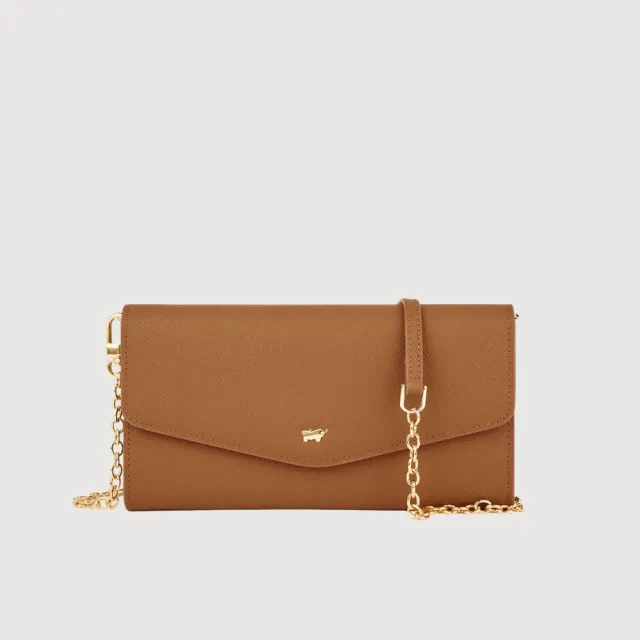 【BRAUN BUFFEL 德國小金牛】米蕾 信封包-多色任選(BF2008-720-BK/BRA/DC) 錢包送禮推薦