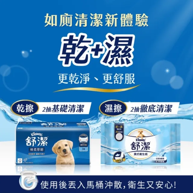 【Kleenex 舒潔】濕式衛生紙 40抽x7包＋贈品10抽x2包 箱購組