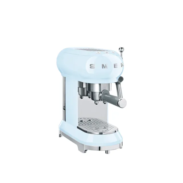【SMEG】義大利半自動義式咖啡機-粉藍色(ECF01PBUS)