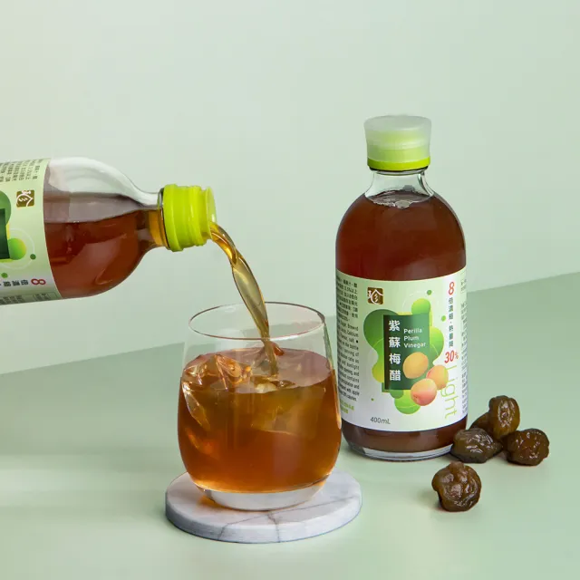 【百家珍】Light果醋系列400mLX4入任選(荔枝醋/乳酸醋/洛神玫瑰醋)