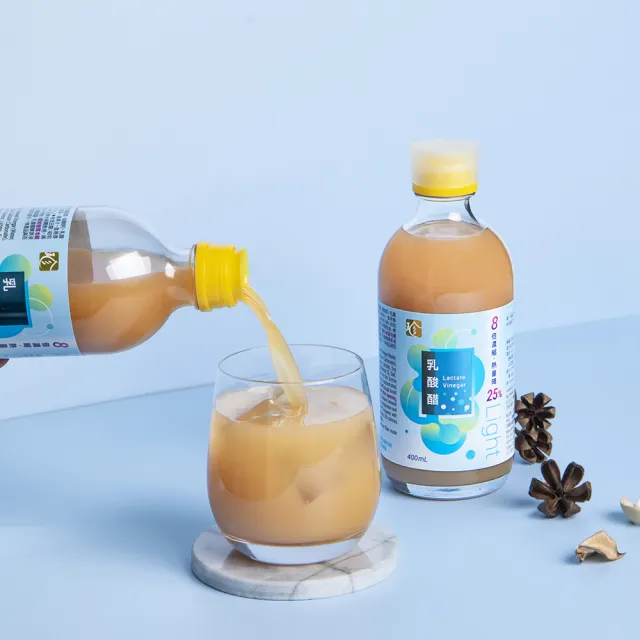 【百家珍】Light果醋系列400mLX4入任選(荔枝醋/乳酸醋/洛神玫瑰醋)