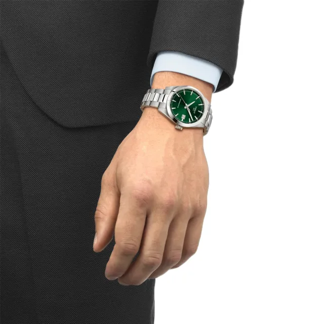 【TISSOT 天梭】GENTLEMAN系列 鈦游絲 經典機械腕錶 38mm 錶 週年慶 雙11 (T1658071109100)