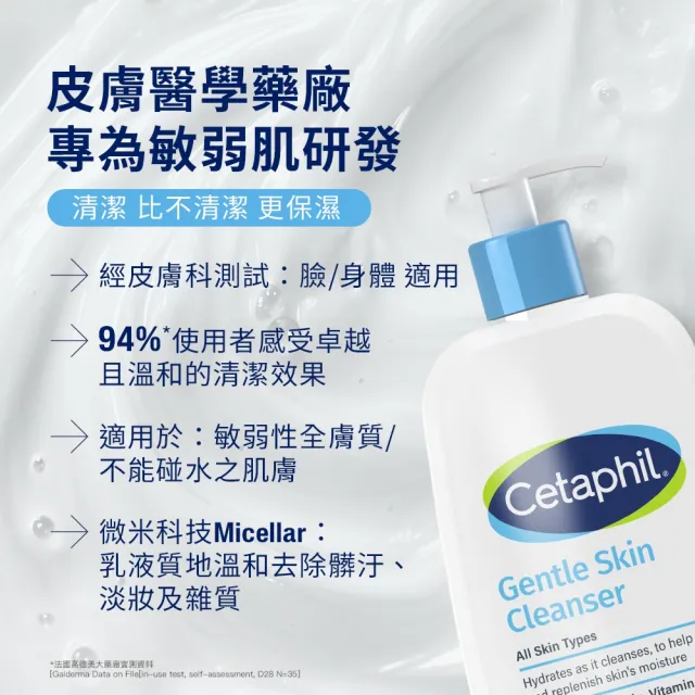 【Cetaphil 舒特膚】官方直營 溫和潔膚乳 473ml*3入(洗面乳/敏感肌/保濕/B3/B5/乾燥粗糙)