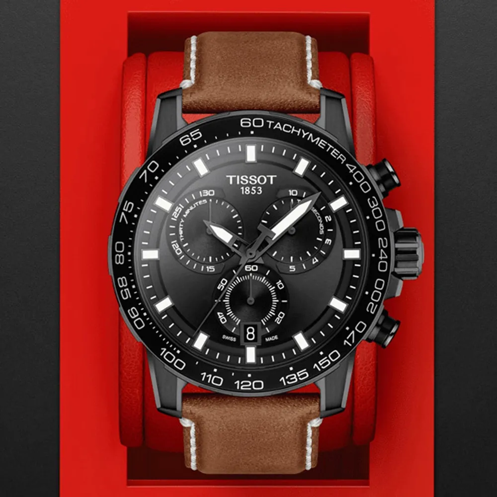 【TISSOT 天梭】SUPERSPORT CHRONO 三眼計時石英腕錶 禮物 送禮 推薦(T1256173605101) - momo購物 ...