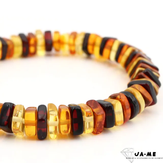 【JA-ME】天然琥珀 多寶方塊手串7-8mm