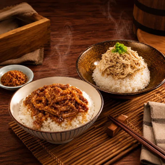 【鬍鬚張】黃金粹魯/雞絲 200x5 (魯肉飯 雞肉飯 地方小吃 連鎖名店 古早味 肉燥飯)
