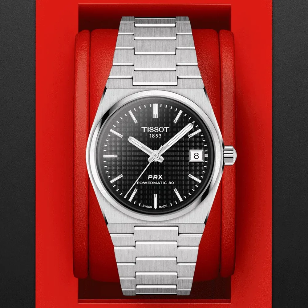 【TISSOT 天梭】PRX系列 酒桶形機械腕錶 禮物 送禮 推薦(T1372071105100) - momo購物網 - 好評推薦 -2026年5月