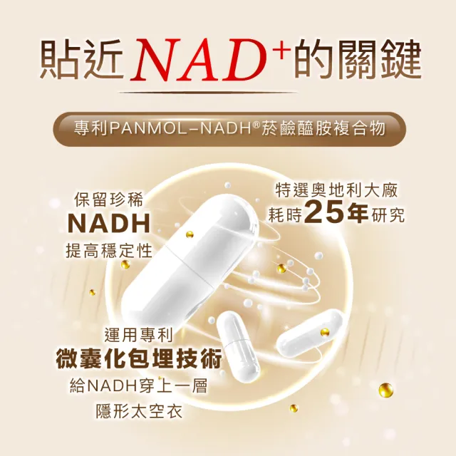 【Angel LaLa 天使娜拉】NMN時光賦活NADH EX膠囊x2盒(30顆/盒/賴雅妍代言)