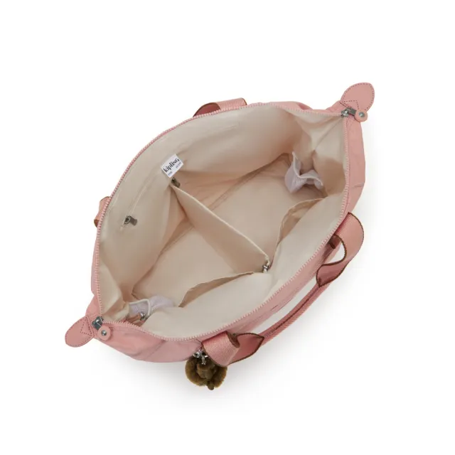 【KIPLING】《白沙屯媽祖聯名主打色》珊瑚粉手提側背媽媽包-NEW ART M BABYBAG 女包