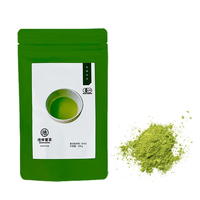 【池田製茶】日本九州鹿兒島有機抹茶粉100g兩入組