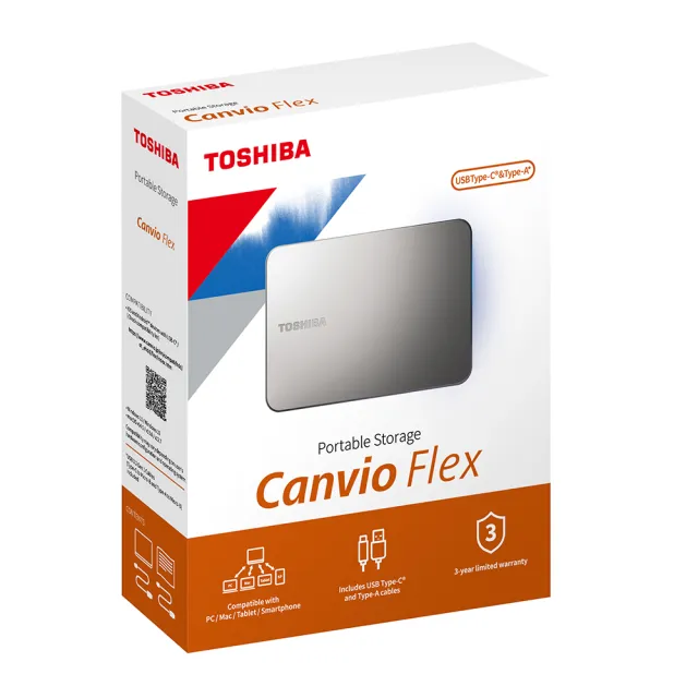 【TOSHIBA 東芝】Canvio Flex X2 1TB 2.5吋 外接式行動硬碟