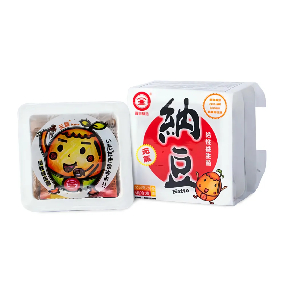 【圓金釀造】元氣納豆 50g×3盒/組x12組(活性益生菌、非基改、無添加)