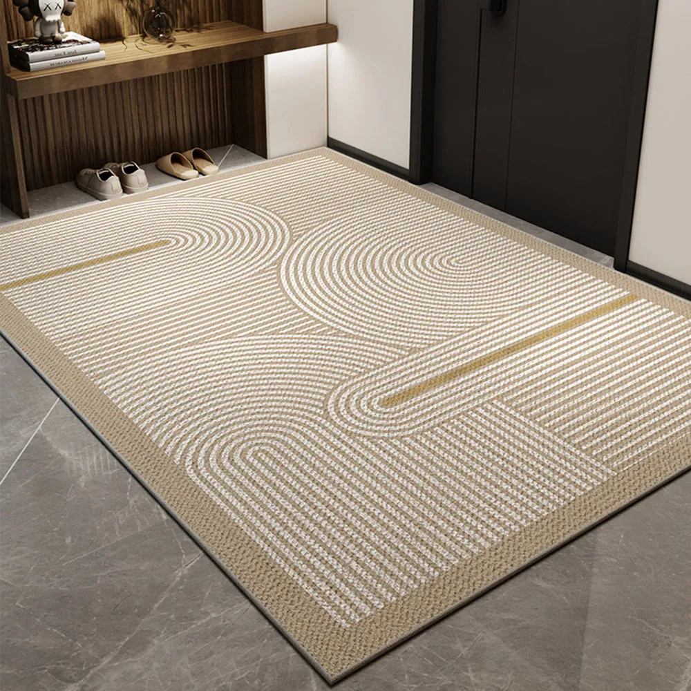 【JOCIYO 聚時柚】質感密圈絨80*50cm玄關刮泥吸水 進門腳踏墊 落塵地毯(比利時絲圈絨印花TPR地墊)