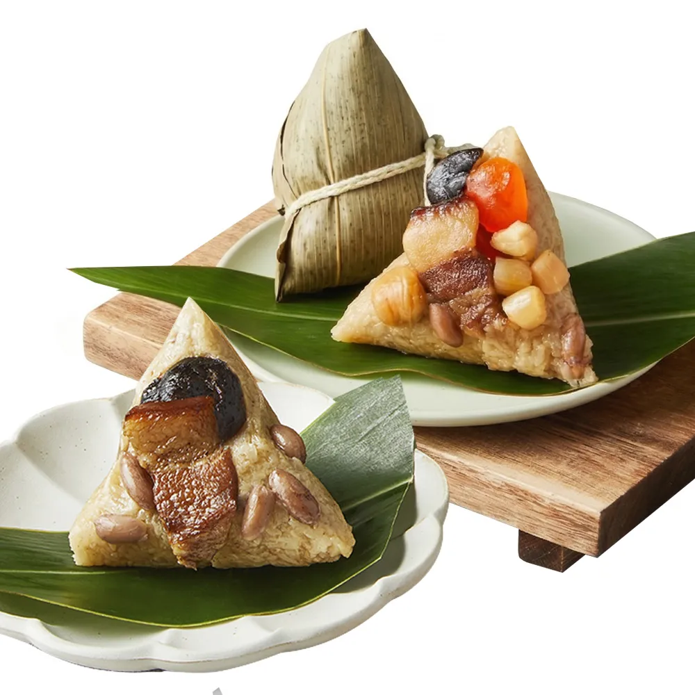 星廚饌 經典南北粽禮盒4入x3盒(南部粽189g*2顆+北部粽190g*2顆/盒/端午節粽．賞星鮮嚴選)