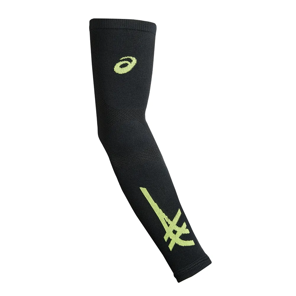 【asics 亞瑟士】壓力袖套 男女中性款 排球配件 3053A125-004
