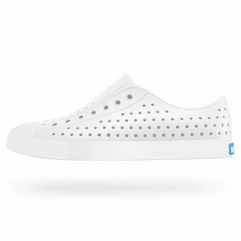 【Native Shoes】男/女鞋 JEFFERSON 洞洞鞋/防水鞋/膠鞋/雨鞋/拖鞋(11100100-1999 / 貝殼白)