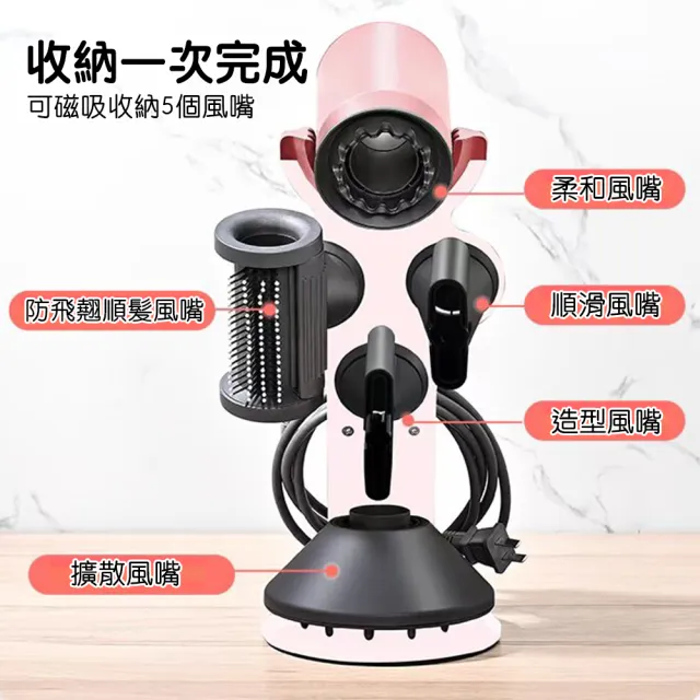 【FONMOST】dyson吹風機收納架 吹風機支架(戴森吹風機架dyson吹風機架 吹風機置物架5風嘴口)