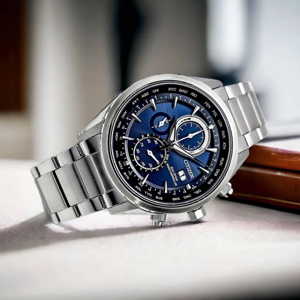 【CITIZEN 星辰】GENTS系列 電波對時 光動能計時腕錶/43mm(AT8260-85L)