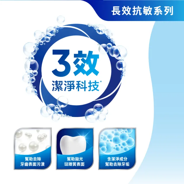 【SENSODYNE 舒酸定】日常防護 長效抗敏牙膏(多元護理120gX3入+深層潔淨100gX1入)