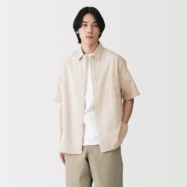 【MUJI 無印良品】男馬杜拉斯格紋短袖襯衫(米色格紋/深綠格紋/暗藍格紋/摩卡棕格紋)