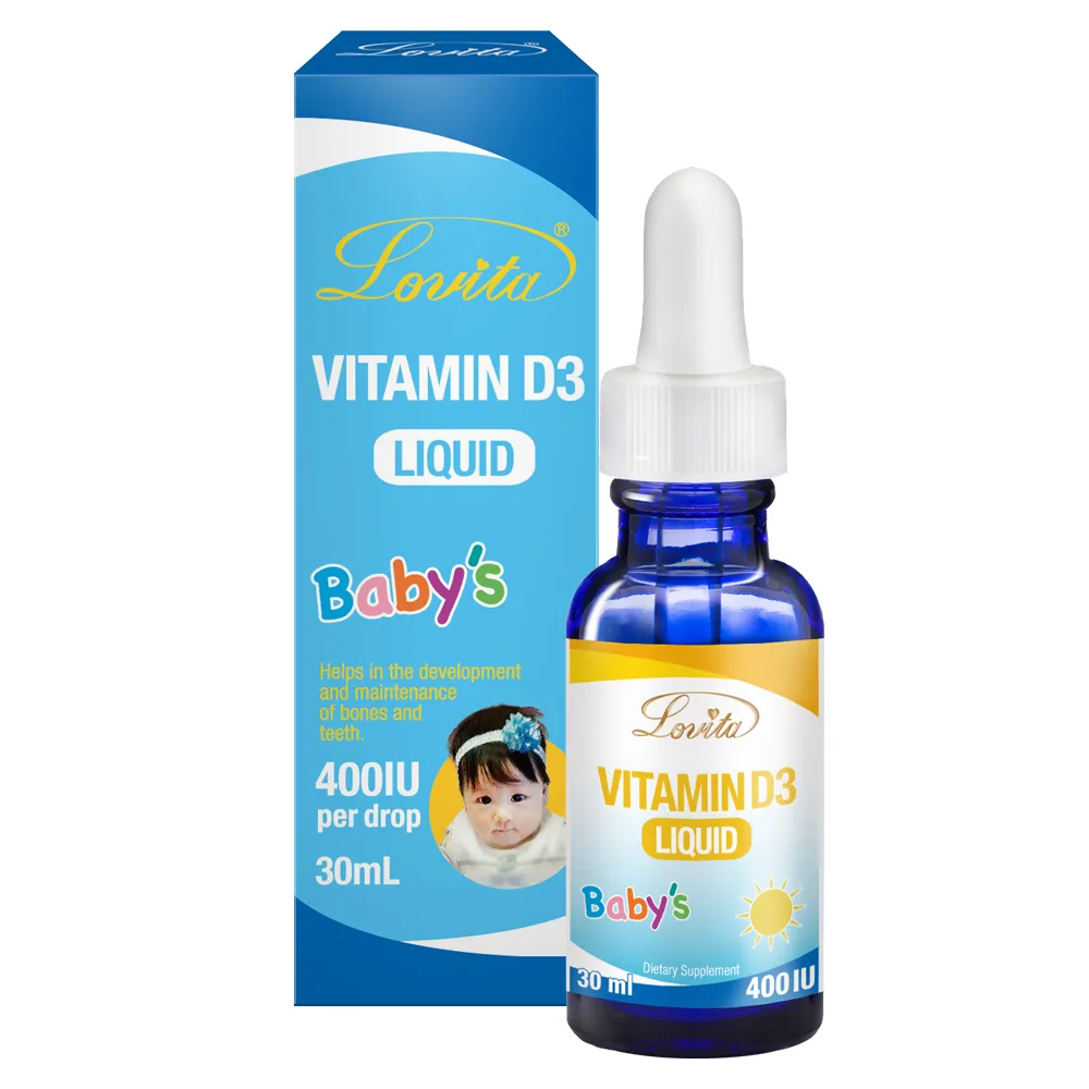 【LOVITA愛維他】維他命D3滴液400IU(30ml/瓶)