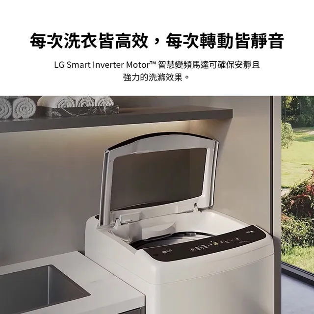 【LG 樂金】家電快配15公斤◆直立智慧變頻洗衣機◆曜石黑(WT-IBN15M)