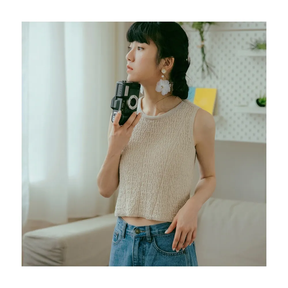【OB 嚴選】立體紋理針織無袖圓領背心 《FA2773》