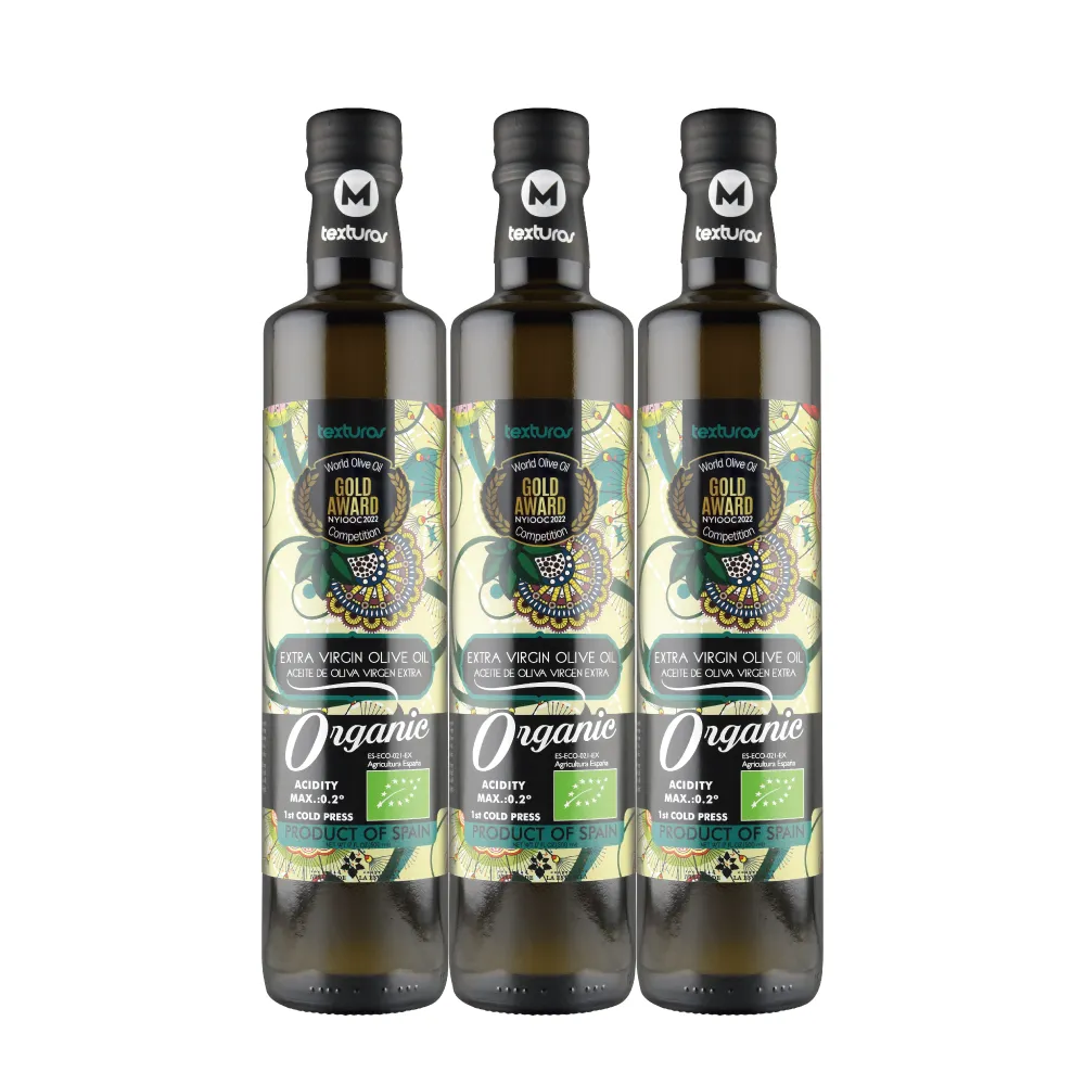 【BIOES 囍瑞】瑪依娜有機冷壓初榨特級橄欖油500ml*3(玻璃瓶裝)