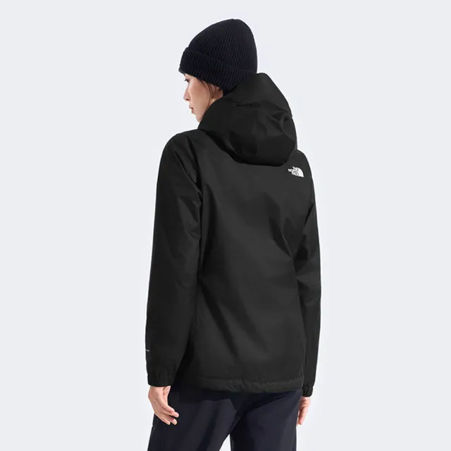 【The North Face】北面女款黑色DryVent防水透氣衝鋒衣｜8EYGJK3(外套)