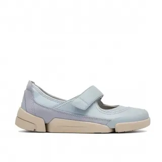 【Clarks】女鞋 三瓣鞋2.0-Trigenic2 Jane真皮輕盈瑪莉珍 休閒鞋(藍色)(CLF28614C)