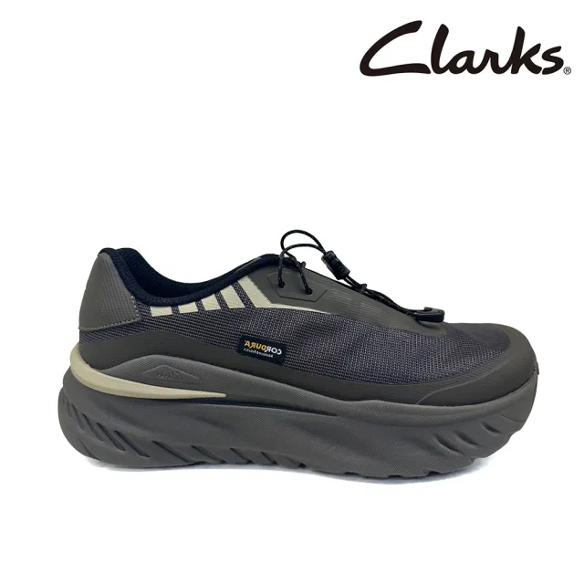 【Clarks】男鞋 微風跑-Zeph Trek Go織物全織面抗撕裂輕盈透氣厚底 運動鞋 休閒鞋 增高鞋(綠色)(CLM88168C)