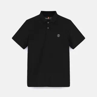 【Timberland】中性黑色快乾短袖Polo衫(A66DU001)